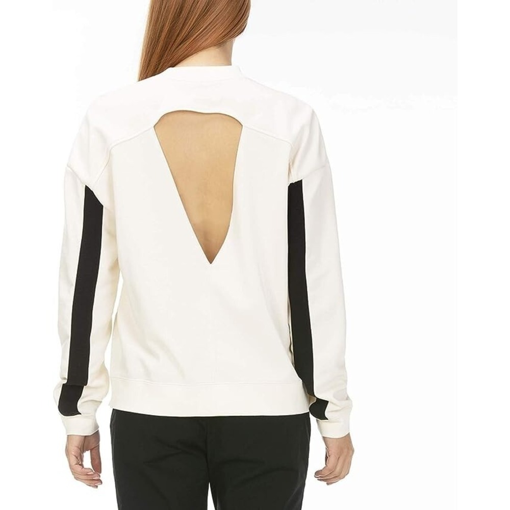 Hurley Dri-FIT Wash Crew Sweatshirt Back Cutout, BV1514, Pale Ivory, Women's Med